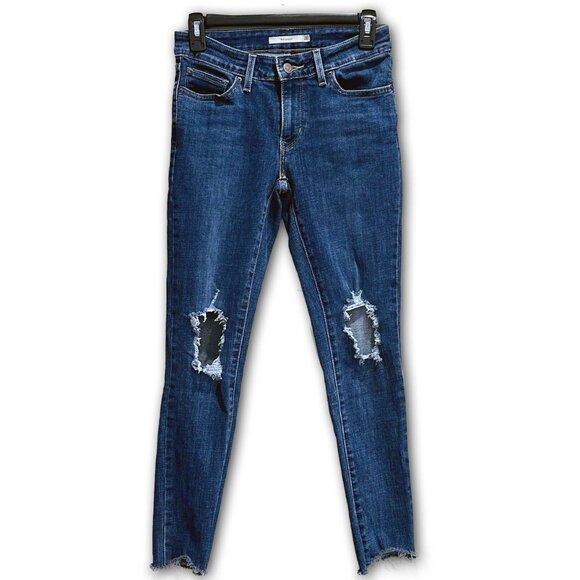 👖Levi's 711 Mid-Rise Skinny Jeans - Size 26 - Picture 1 of 7